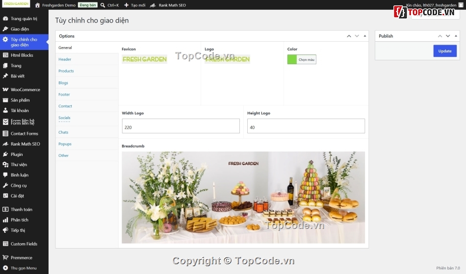 bán bánh ngọt,bán bánh,Code web,Sharecode,Web bán hàng,Theme WordPress